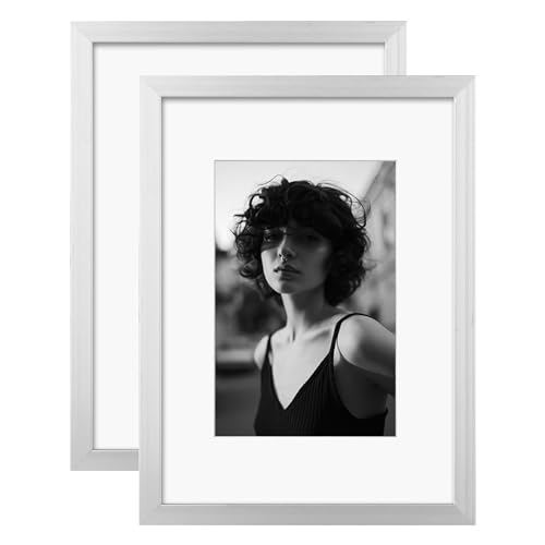 Egofine A4 Aluminum Picture Frame Display with Mats for A5 or A4 without Mat, Metal Picture Frame Covered by Plexiglass for Tabletop and Wall Mounting Horizontally and Vertically, 2 Pack, Silver Egofine A4 Aluminum Picture Frame Display with Mats for A5 or A4 without Mat, Metal Picture Frame Covered by Plexiglass for Tabletop and Wall Mounting Horizontally and Vertically, 2 Pack, Silver von Egofine