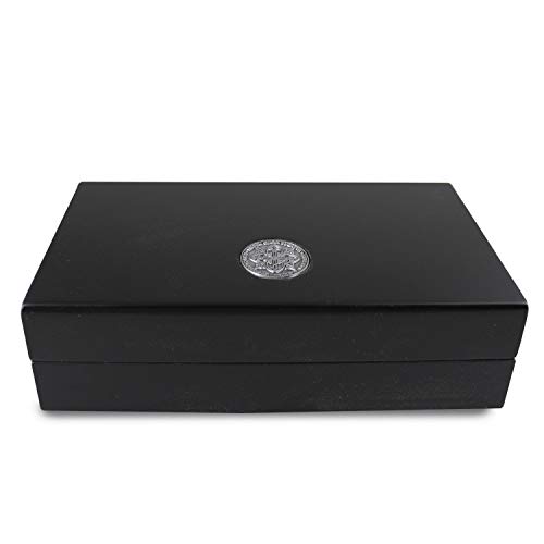 Egoist Premiuem - Zigarren Humidor Box aus Holz mit Hygrometer und Befeuchtungssystem für ca. 5 Zigarren I Zigarren-Zubehör - Schwarz von EGOIST