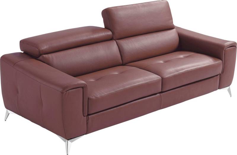 Egoitaliano 2,5-Sitzer Francine, Designsofa, Loungesofa, Kopfteile manuell verstellbar, mit edlen Metallfüßen von Egoitaliano