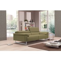 Egoitaliano 2,5-Sitzer "Malika, Designsofa mit hohem Sitzkomfort, edel und bequem" inkl. Kopfteilverstellung und chromfarbenen Metallfüßen von Egoitaliano