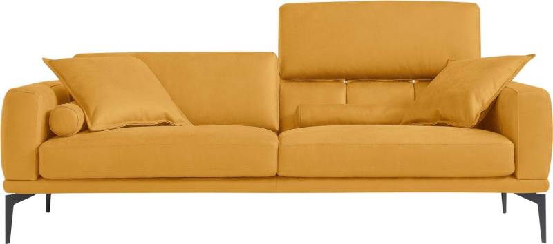 Egoitaliano 2,5-Sitzer Masu, Designsofa mit erstklassigem Sitzkomfort, inkl. 2 Kissenrollen, Rückenelemente manuell verstellbar, Metallfüße von Egoitaliano
