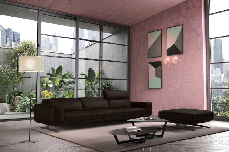Egoitaliano 3-Sitzer Gloria, super bequem, hochwertige Verarbeitung, edles Design, Megasofa, beidseitig verstellbare Rückenelemente, mit Designmetallfüßen von Egoitaliano