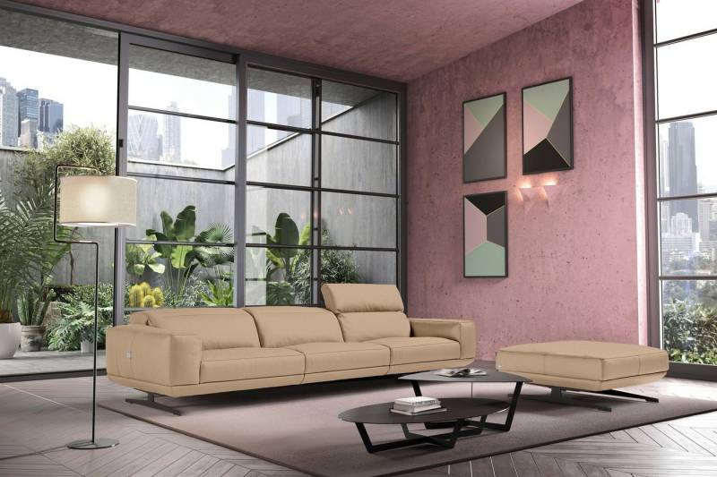 Egoitaliano 3-Sitzer Gloria, super bequem, hochwertige Verarbeitung, edles Design, Megasofa, beidseitig verstellbare Rückenelemente, mit Designmetallfüßen von Egoitaliano