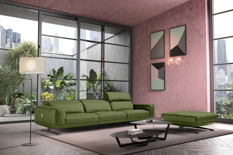 Egoitaliano 3-Sitzer Gloria, super bequem, hochwertige Verarbeitung, edles Design, Megasofa, beidseitig verstellbare Rückenelemente, mit Designmetallfüßen von Egoitaliano