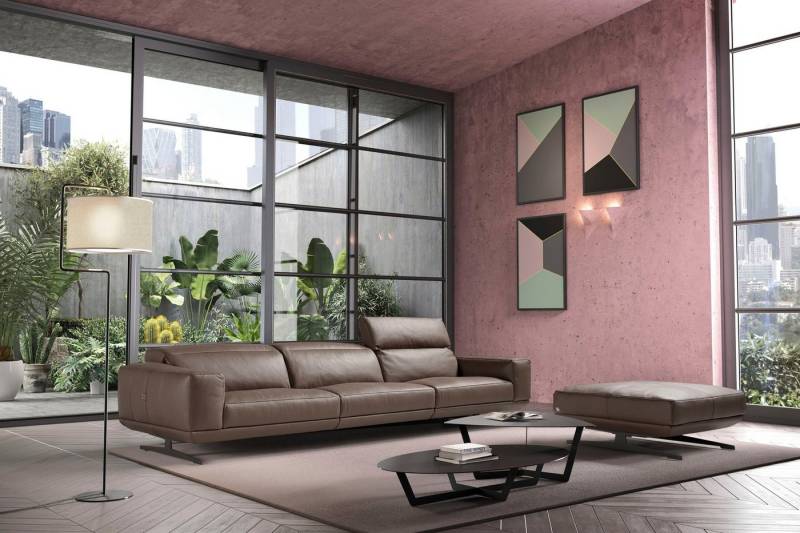 Egoitaliano 3-Sitzer Gloria, super bequem, hochwertige Verarbeitung, edles Design, Megasofa, beidseitig verstellbare Rückenelemente, mit Designmetallfüßen von Egoitaliano