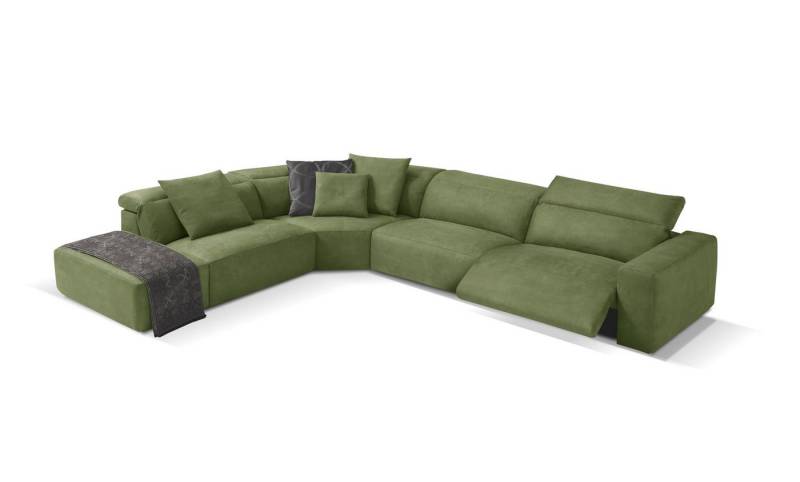 Egoitaliano Ecksofa Beverly, extravangantes Designsofa mit erstklassigem Sitzkomfort, wahlweise mit elektrischer Relaxfunktion, Kopfteilverstellung von Egoitaliano
