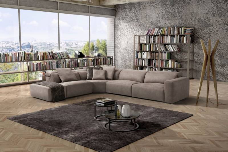 Egoitaliano Ecksofa Beverly, extravangantes Designsofa mit erstklassigem Sitzkomfort, wahlweise mit elektrischer Relaxfunktion, Kopfteilverstellung von Egoitaliano
