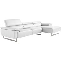 Egoitaliano Ecksofa "Malika, edel und bequem, Designsofa mit hochwertigen Bezügen, L-Form" mit Recamiere, inkl. Kopfteilverstellung und chromfarbenen Metallfüßen von Egoitaliano
