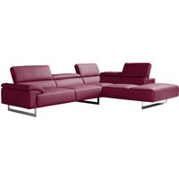 Egoitaliano Ecksofa "Malika, elegant und bequem, Designsofa, L-Form" mit Ottomane, inkl. Kopfteilverstellung und chromfarbenen Metallfüßen von Egoitaliano