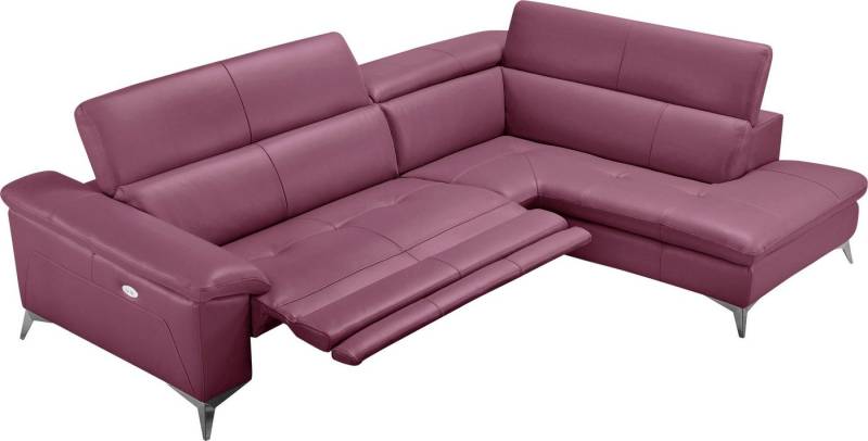 Egoitaliano Ecksofa Martine, Multifunktionssofa mit Komfortfunktionen, edel und bequem, mit Ottomane, elektrischer Relaxfunktion und Kopfteilverstellung von Egoitaliano