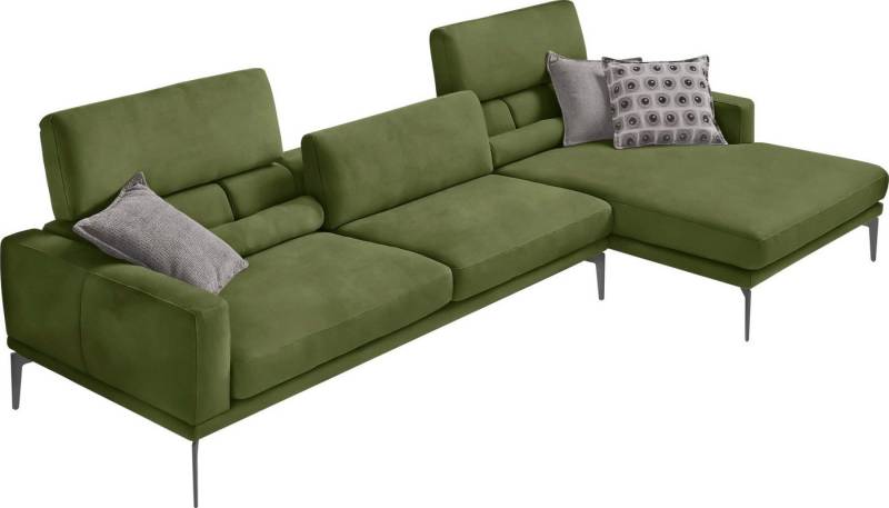 Egoitaliano Ecksofa Masu, Design trifft sensationellen Sitzkomfort, inkl. 2 Kissenrollen, Rückenelemente manuell verstellbar, Metallfüße von Egoitaliano