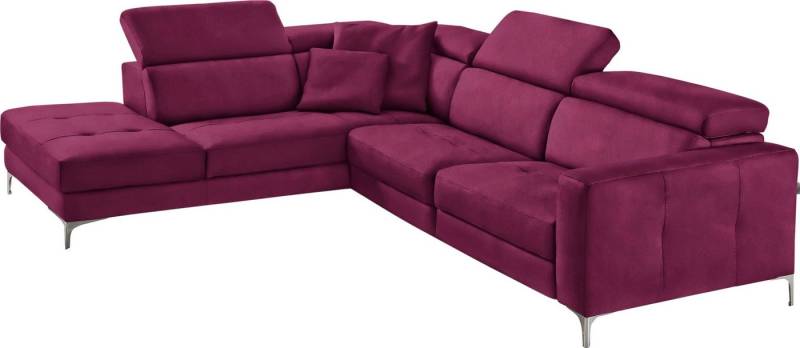 Egoitaliano Ecksofa Matt, hoher Sitzkomfort und aufwendige Detailverarbeitung, L-Form, mit Ottomane, inkl. verstellbarer Kopfteile zum Relaxen von Egoitaliano