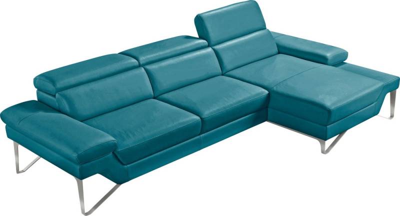 Egoitaliano Ecksofa Princess, elegantes Designsofa mit erstklassigem Sitzkomfort, L-Form, mit Recamiere, inkl. Kopfteilverstellung, edle Designmetallfüße von Egoitaliano