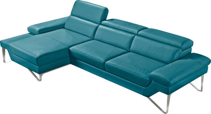 Egoitaliano Ecksofa Princess, elegantes Designsofa mit erstklassigem Sitzkomfort, L-Form, mit Recamiere, inkl. Kopfteilverstellung, edle Designmetallfüße von Egoitaliano