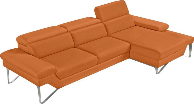 Egoitaliano Ecksofa Princess, elegantes Designsofa mit erstklassigem Sitzkomfort, L-Form, mit Recamiere, inkl. Kopfteilverstellung, edle Designmetallfüße von Egoitaliano