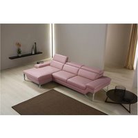 Egoitaliano Ecksofa "Princess, elegantes Designsofa mit erstklassigem Sitzkomfort, L-Form", mit Recamiere, inkl. Kopfteilverstellung, edle Designmetallfüße von Egoitaliano
