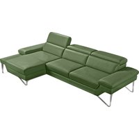 Egoitaliano Ecksofa "Princess, elegantes Designsofa mit erstklassigem Sitzkomfort, L-Form", mit Recamiere, inkl. Kopfteilverstellung, edle Designmetallfüße von Egoitaliano