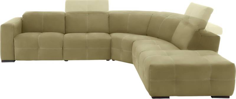Egoitaliano Ecksofa Sauvanne, Designsofa der Extraklasse, elegant und bequem, wahlweise mit elektrischer Relaxfunktion, Kopfteilverstellung von Egoitaliano