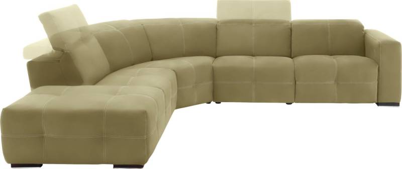 Egoitaliano Ecksofa Sauvanne, Designsofa der Extraklasse, elegant und bequem, wahlweise mit elektrischer Relaxfunktion, Kopfteilverstellung von Egoitaliano