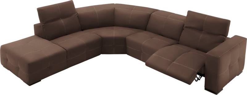 Egoitaliano Ecksofa Sauvanne, Designsofa der Extraklasse, elegant und bequem, wahlweise mit elektrischer Relaxfunktion, Kopfteilverstellung von Egoitaliano