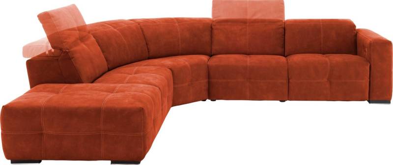 Egoitaliano Ecksofa Sauvanne, Designsofa der Extraklasse, elegant und bequem, wahlweise mit elektrischer Relaxfunktion, Kopfteilverstellung von Egoitaliano