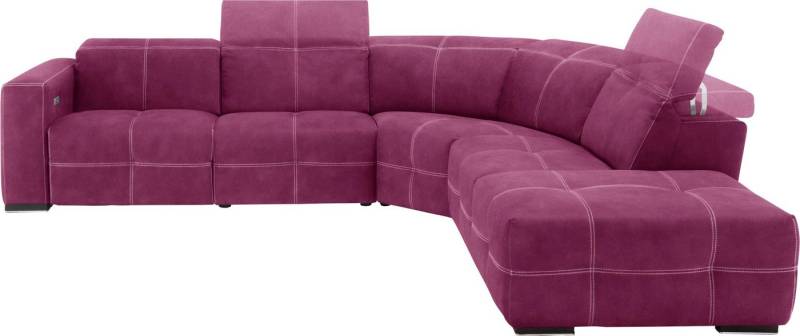Egoitaliano Ecksofa Sauvanne, Designsofa der Extraklasse, elegant und bequem, wahlweise mit elektrischer Relaxfunktion, Kopfteilverstellung von Egoitaliano