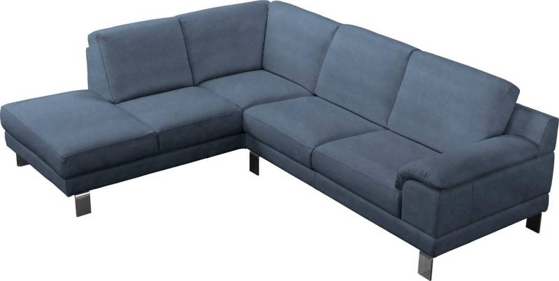 Egoitaliano Ecksofa Shakira, Design und Sitzkomfort auf hohem Niveau, tolle Details, mit Ottomane, L-Form, elegante Metallfüße von Egoitaliano