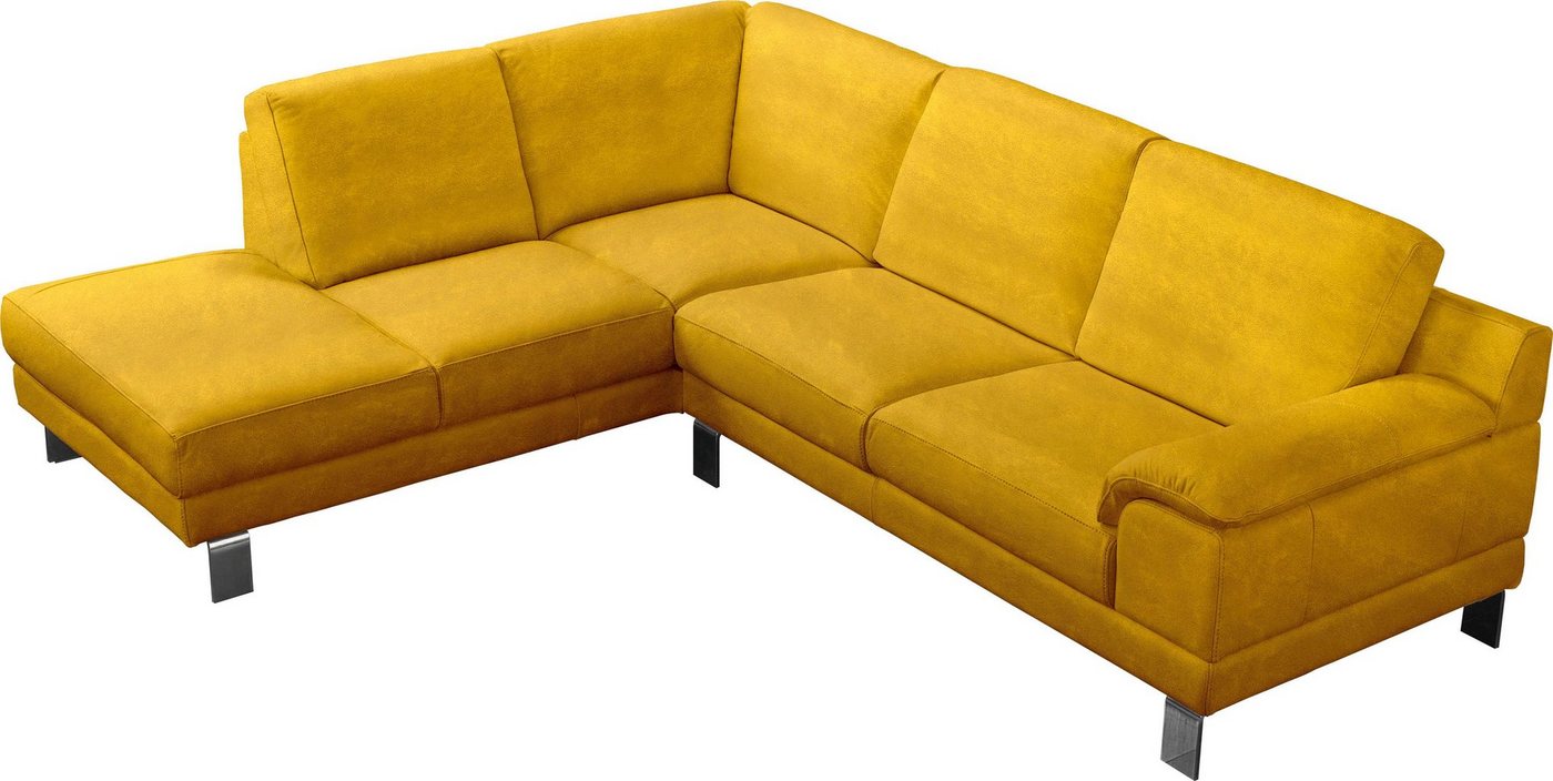 Egoitaliano Ecksofa Shakira, mit Ottomane, elegante Metallfüße von Egoitaliano