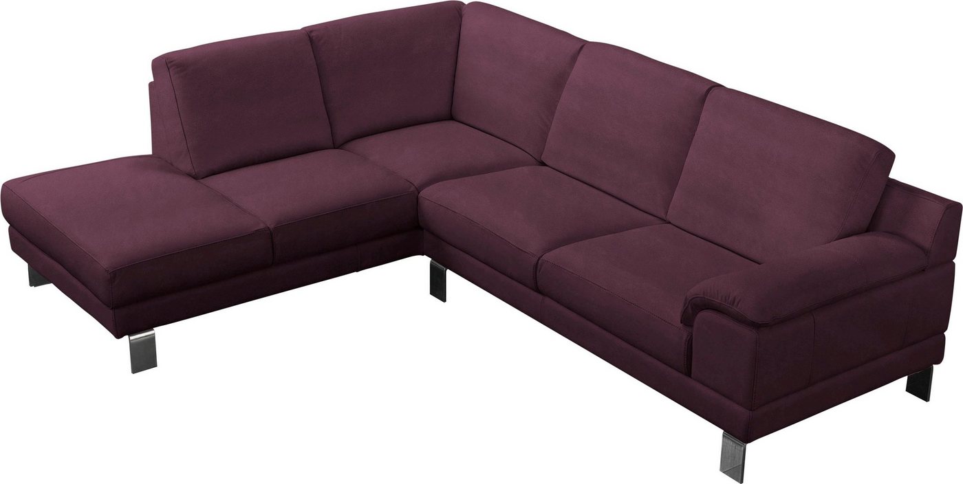 Egoitaliano Ecksofa Shakira, mit Ottomane, elegante Metallfüße von Egoitaliano