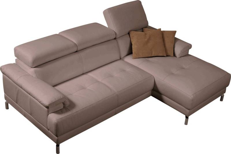 Egoitaliano Ecksofa Soul, Design und Sitzkomfort auf hohem Niveau, tolle Details, L-Form, mit Recamiere, inkl. Kopfteilverstellung von Egoitaliano
