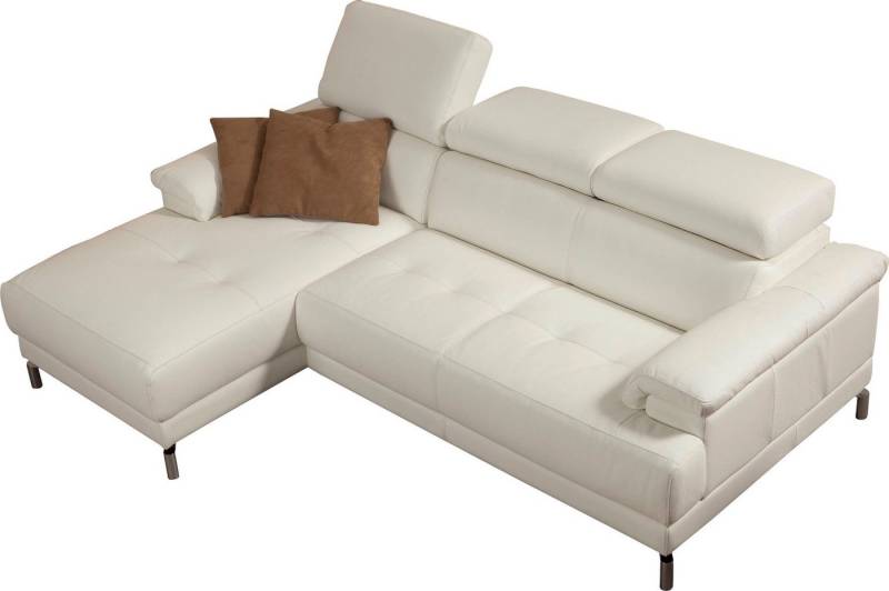 Egoitaliano Ecksofa Soul, Design und Sitzkomfort auf hohem Niveau, tolle Details, L-Form, mit Recamiere, inkl. Kopfteilverstellung von Egoitaliano