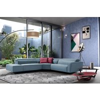 Egoitaliano Ecksofa "Stefanie-e, Designsofa der Extraklasse, bequem mit hohem Sitzkomfort" mit Relaxfunktion und verstellbaren Kopfteilelementen von Egoitaliano