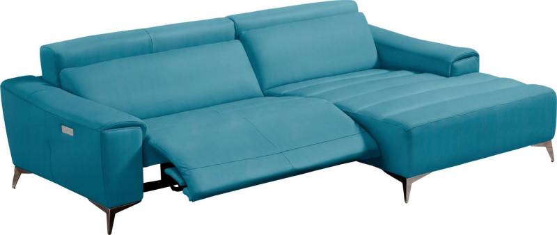 Egoitaliano Ecksofa Suzette, Designsofa mit hohem Sitzkomfort, mit Recamiere, inkl. 1 elektronischen Relaxfunktion, L-Form von Egoitaliano