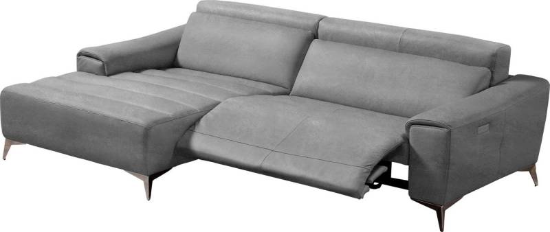 Egoitaliano Ecksofa Suzette, Designsofa mit hohem Sitzkomfort, mit Recamiere, inkl. 1 elektronischen Relaxfunktion, L-Form von Egoitaliano