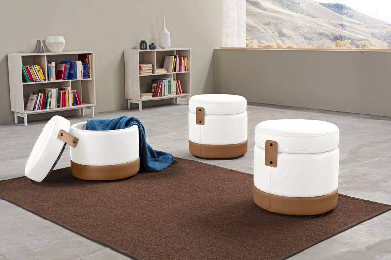 Egoitaliano Hocker Tonder, Designhocker als Blickfang mit tollen Details (1 St), inkl. Stauraum von Egoitaliano