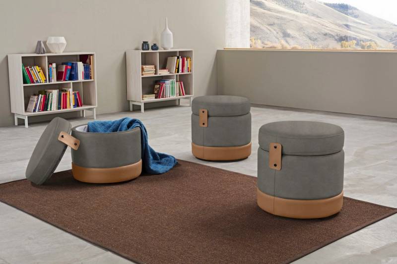 Egoitaliano Hocker Tonder, Designhocker als Blickfang mit tollen Details (1 St), inkl. Stauraum von Egoitaliano