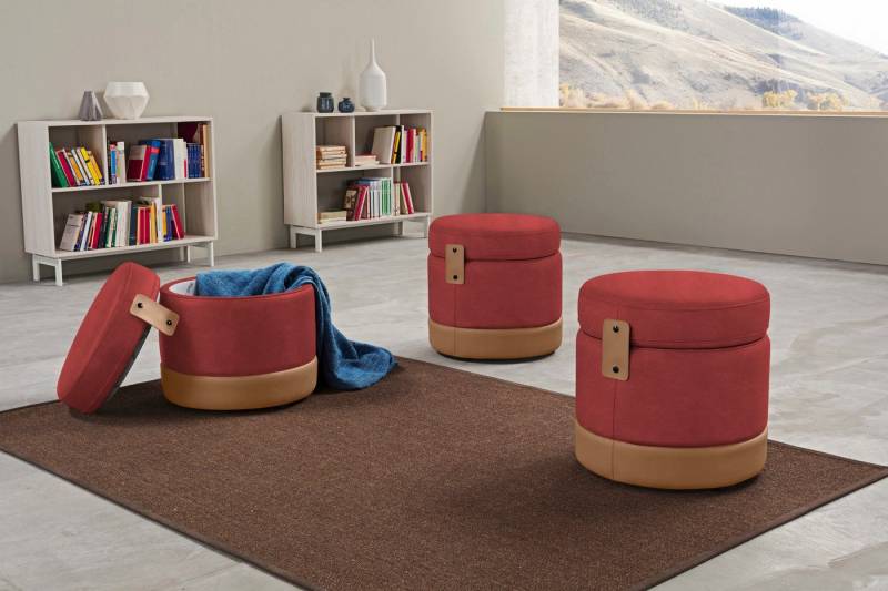 Egoitaliano Hocker Tonder, Designhocker als Blickfang mit tollen Details (1 St), inkl. Stauraum von Egoitaliano