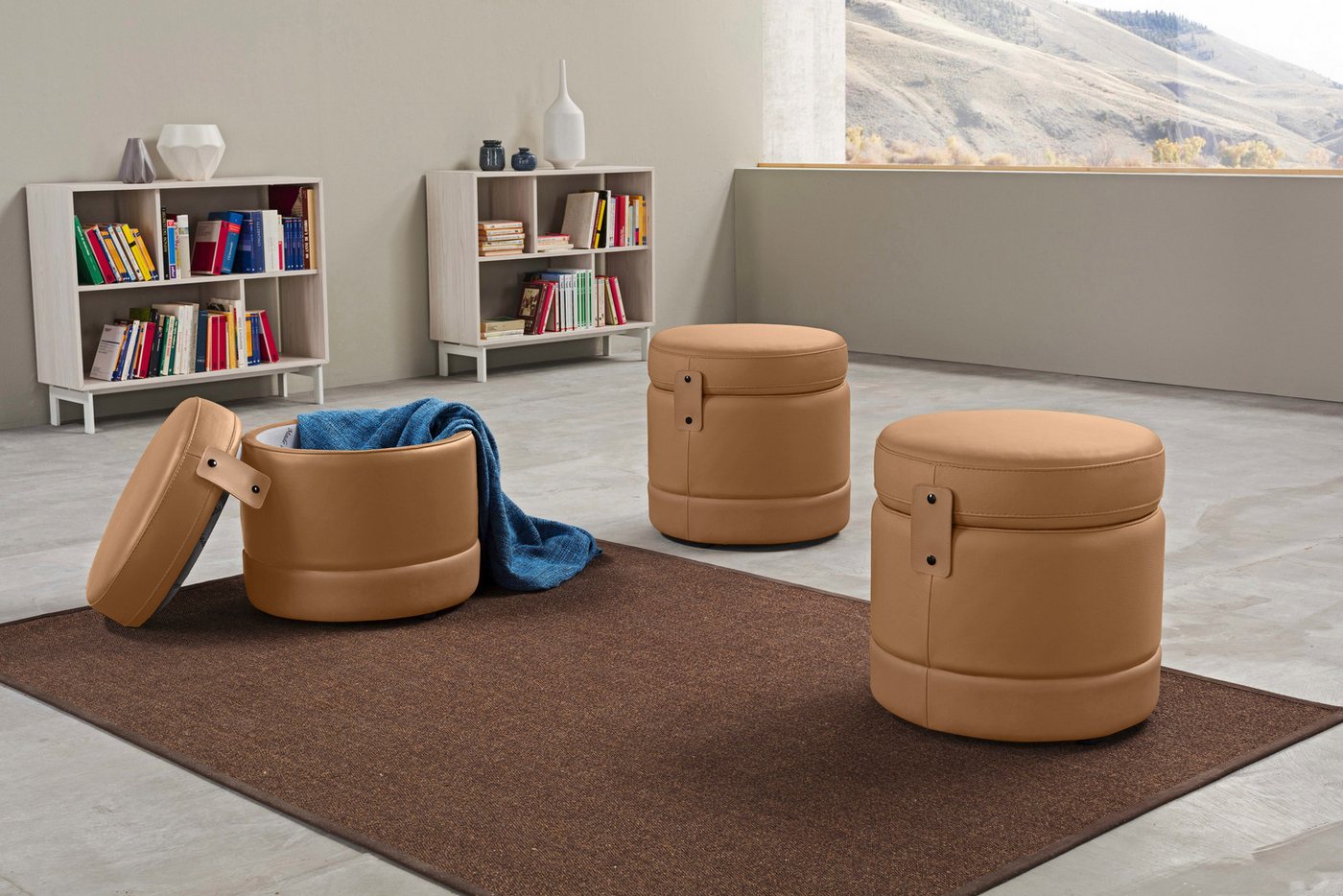 Egoitaliano Hocker Tonder, Designhocker als Blickfang mit tollen Details (1 St), inkl. Stauraum von Egoitaliano