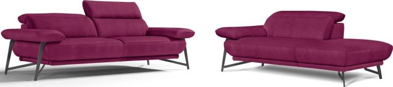 Egoitaliano Sofa Anais, Design mit hohem Sitzkomfort, Fußfarbe schattengrau, Set, Kopfteil verstellbar, Luxus-Microfaser, fuchsia Egoitaliano Sofa Anais, Design mit hohem Sitzkomfort, Fußfarbe schattengrau, Set, Kopfteil verstellbar, Luxus-Microfaser, fuchsia von Egoitaliano