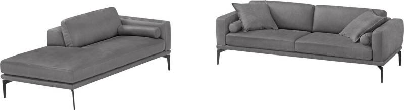 Egoitaliano Polstergarnitur Masu, Design trifft sensationellen Sitzkomfort, Höhe der Rückenkissen und Sitztiefe verstellbar, 3 Rollkissen von Egoitaliano