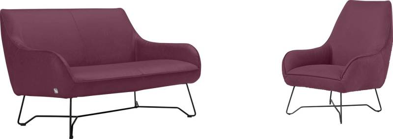 Egoitaliano Polstergarnitur Namy, Designobjekt mit hohem Sitzkomfort und toller Detailverarbeitung, Set aus 2-Sitzer und Sessel, edles Metallgestell von Egoitaliano