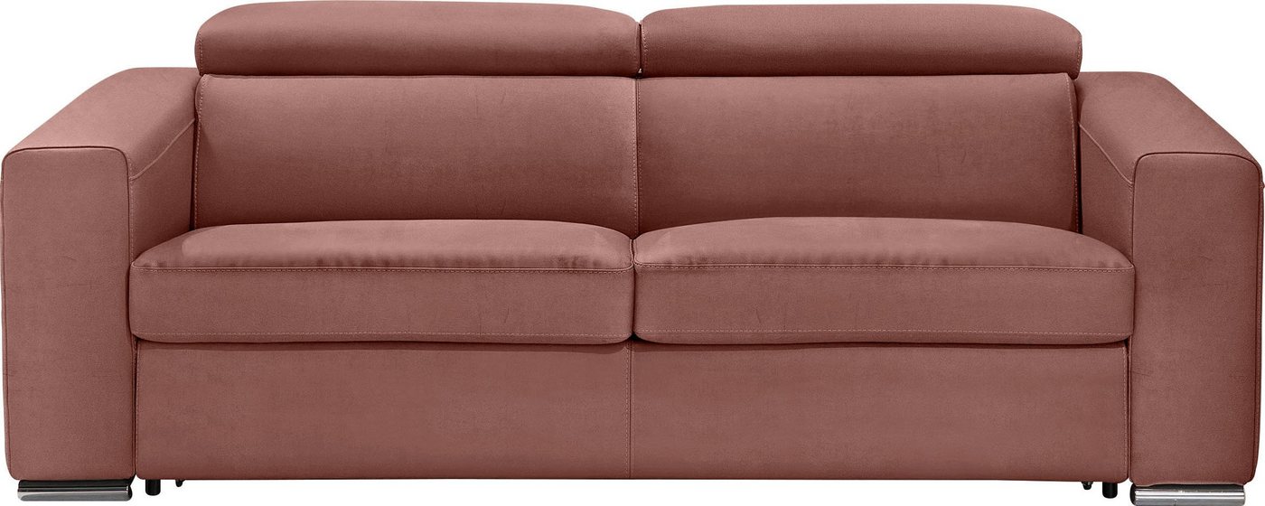 Egoitaliano Schlafsofa Cabiria, Sofa inkl. Schlaffunktion, Kopfteile verstellbar, mit Metallfüßen von Egoitaliano