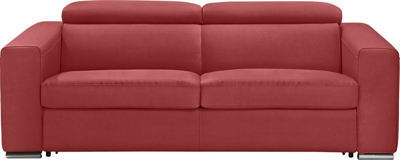 Egoitaliano Schlafsofa Cabiria, Sofa inkl. Schlaffunktion, Kopfteile verstellbar, mit Metallfüßen von Egoitaliano