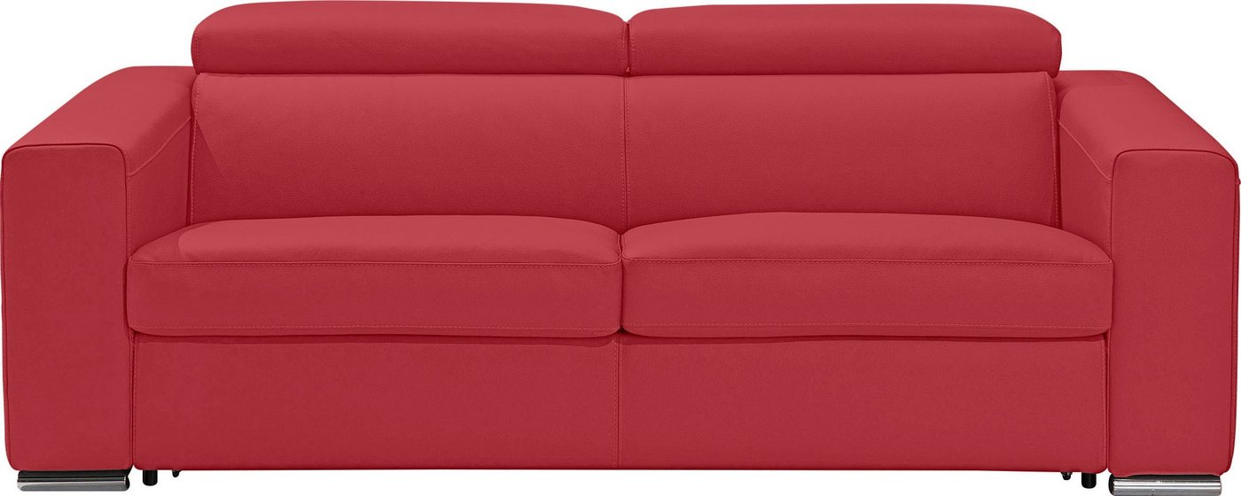 Egoitaliano Schlafsofa Cabiria, Sofa inkl. Schlaffunktion, Kopfteile verstellbar, mit Metallfüßen von Egoitaliano