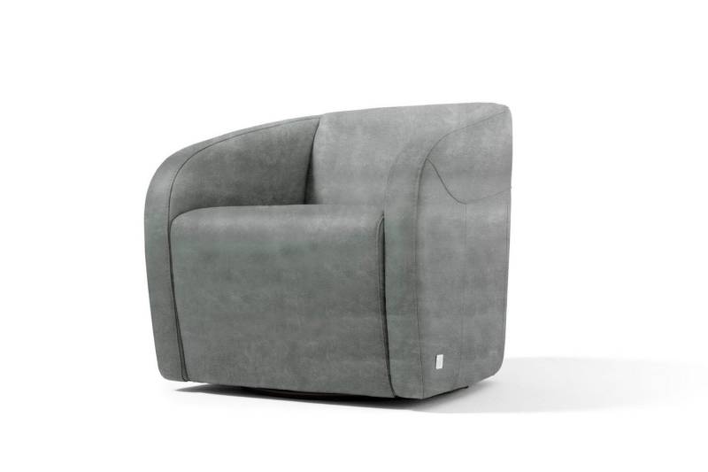 Egoitaliano Sessel Charlottaas Clubsessel, Designsessel, modern und zeitlos, bequem, drehbar, kompakte Stellmaße, Solitärsessel von Egoitaliano