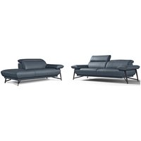 Egoitaliano Sofa "Anais, Design mit hohem Sitzkomfort, Fußfarbe schattengrau" Set, Kopfteil verstellbar, Leder BULL, smoke Egoitaliano Sofa "Anais, Design mit hohem Sitzkomfort, Fußfarbe schattengrau" Set, Kopfteil verstellbar, Leder BULL, smoke von Egoitaliano