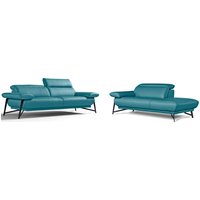 Egoitaliano Sofa "Anais, Design mit hohem Sitzkomfort, Fußfarbe schattengrau" Set, Kopfteil verstellbar, Leder CAREZZA, türkis Egoitaliano Sofa "Anais, Design mit hohem Sitzkomfort, Fußfarbe schattengrau" Set, Kopfteil verstellbar, Leder CAREZZA, türkis von Egoitaliano