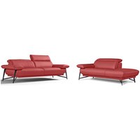 Egoitaliano Sofa "Anais, Design mit hohem Sitzkomfort, Fußfarbe schattengrau" Set, Kopfteil verstellbar, Leder NUVOLE, rot Egoitaliano Sofa "Anais, Design mit hohem Sitzkomfort, Fußfarbe schattengrau" Set, Kopfteil verstellbar, Leder NUVOLE, rot von Egoitaliano