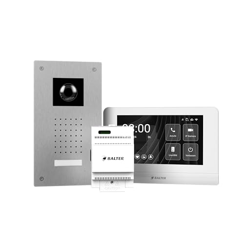 Balter ENTRI L Set – Edelstahl HD Video-Türsprechanlage für 1 Familienhaus 7" LCD Monitor Unterputz-Montage von Egtech