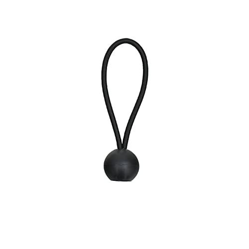 Egurs 10 Stück Schwarze Spanngummis mit Kugel Langlebige Tragbare Planenspanner Polypropylen- und Latexgeflecht Spanngummi für Planen, Pavillons, Zelte, Camping 13cm von Egurs